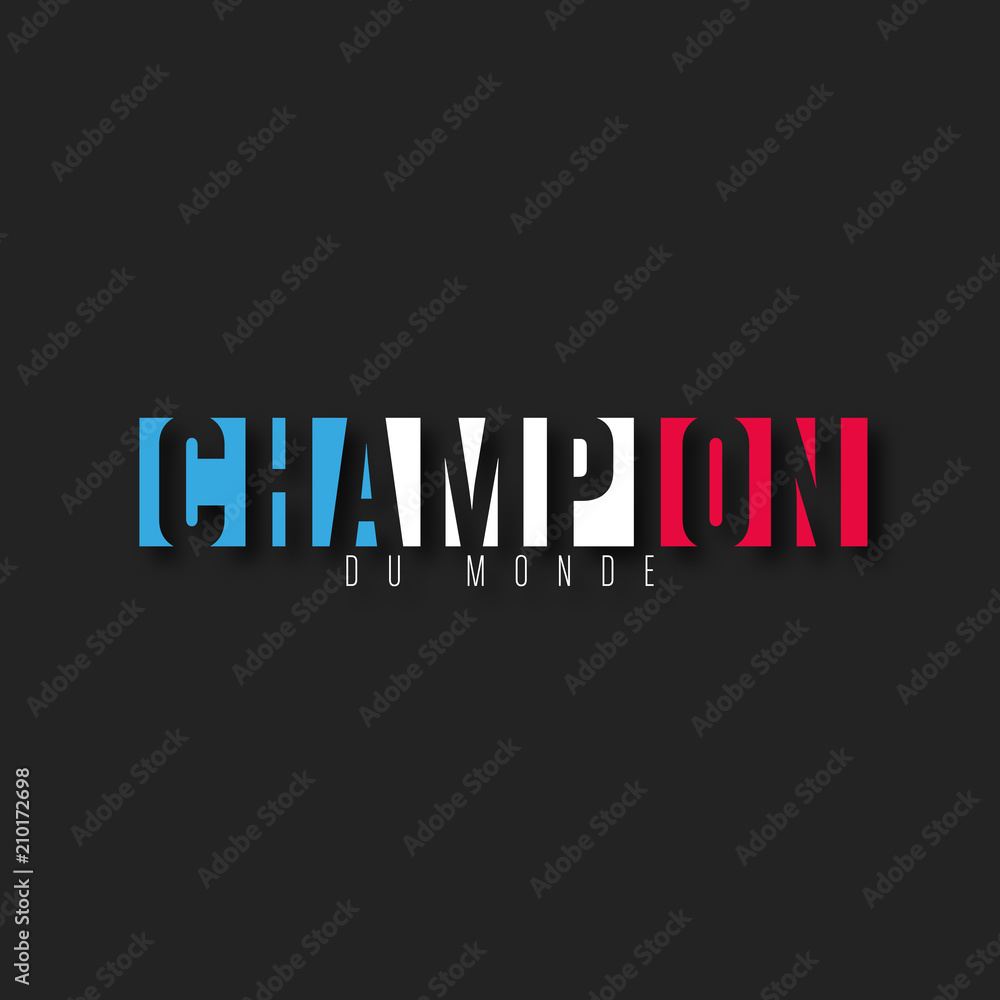 Fototapeta premium champion du monde
