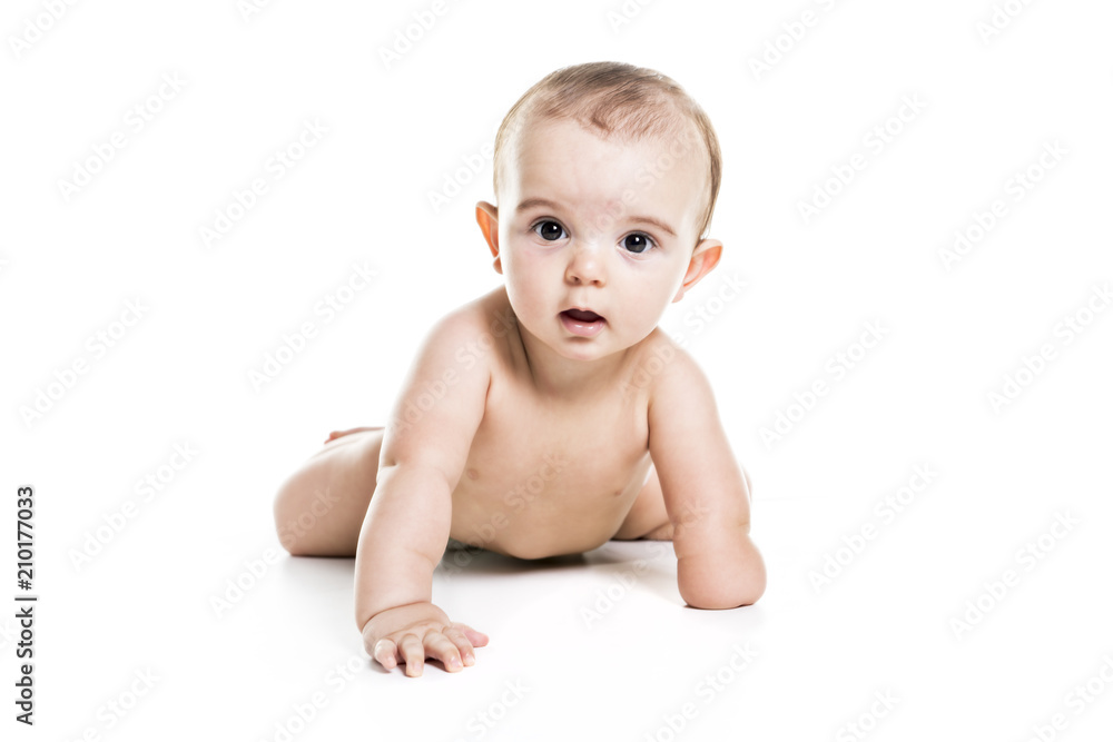 Baby boy portrait on white background Baby boy portrait on white background