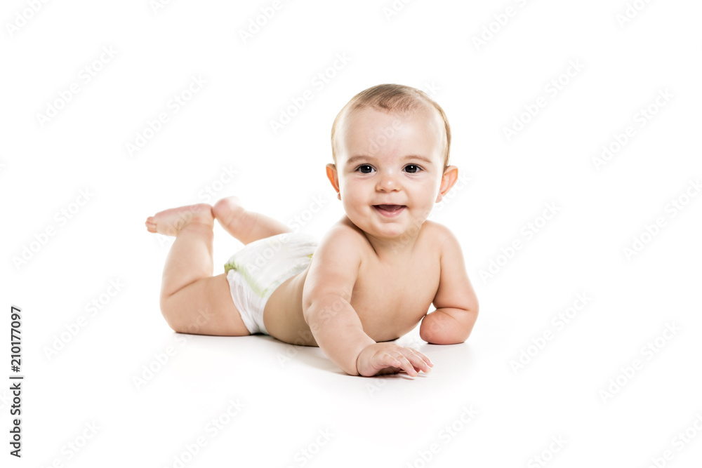 Baby boy portrait on white background Baby boy portrait on white background