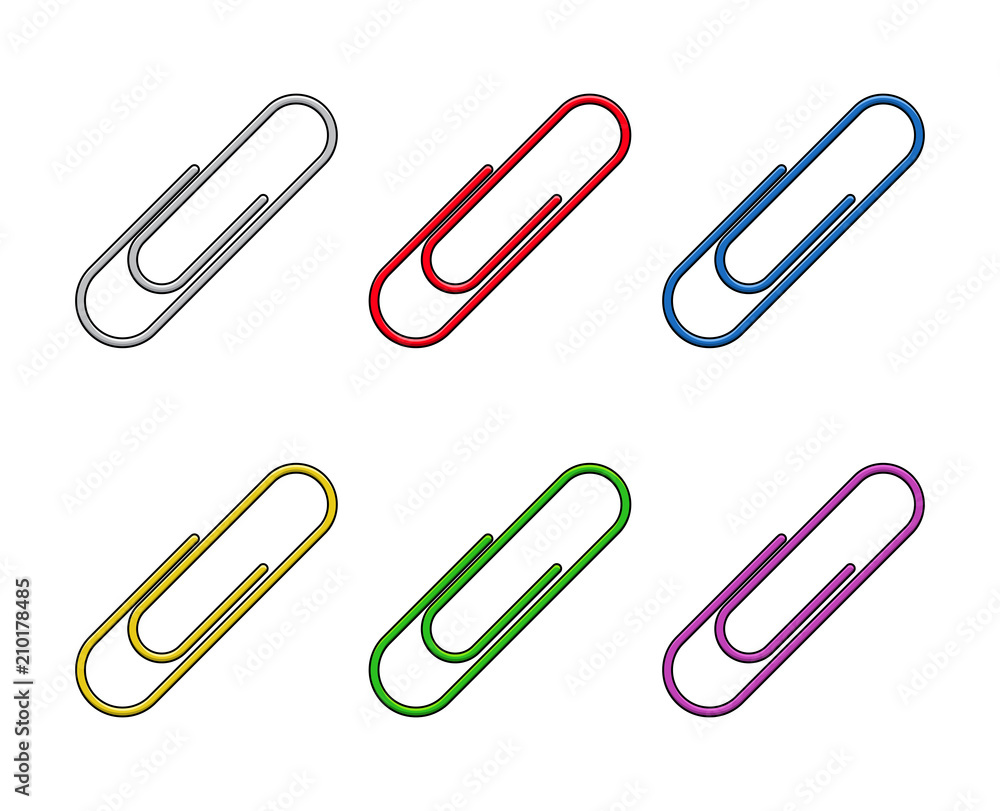 paper clip office vector design isolated on white paper clip office vector design isolated on white