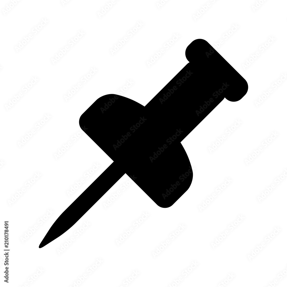 push pin office vector design isolated on white push pin office vector design isolated on white