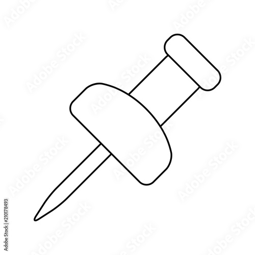 push pin office vector design isolated on white