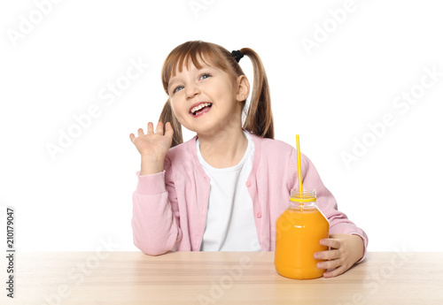 Cute little girl with citru...