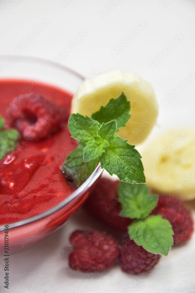 Raspberry smoothies, art soft focus Raspberry smoothies, art soft focus