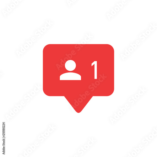 Follower icon vector. social media Follower vector icon. Social network Follower. Notification Icon. Social media icon user