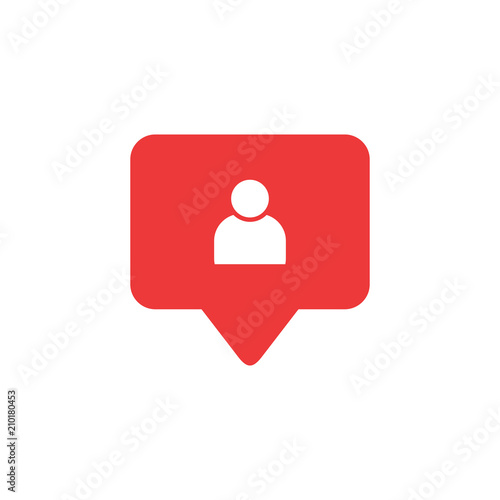 Follower icon vector. social media Follower vector icon. Social network Follower. Notification Icon. Social media icon user