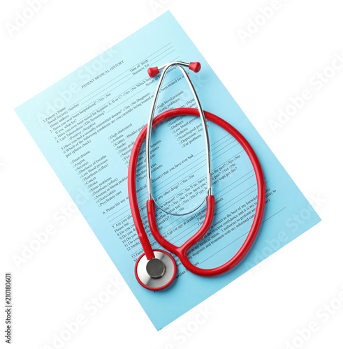 Stethoscope and patient med...