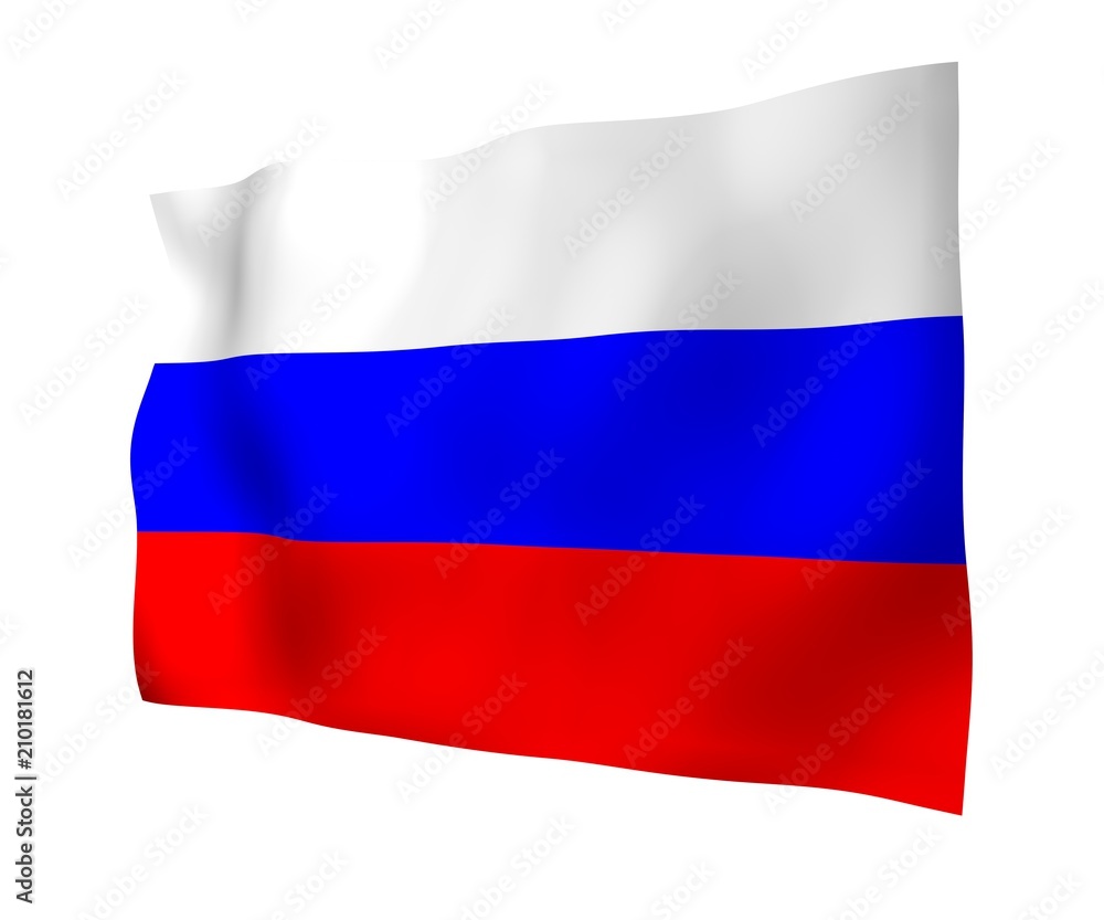 Waving flag of the Russian Federation. The National Waving flag of the Russian Federation. The National