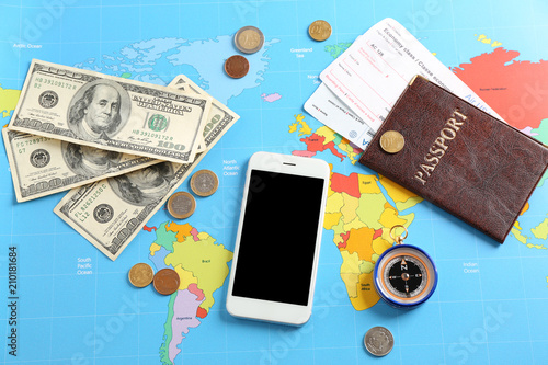Mobile phone, passport and ...