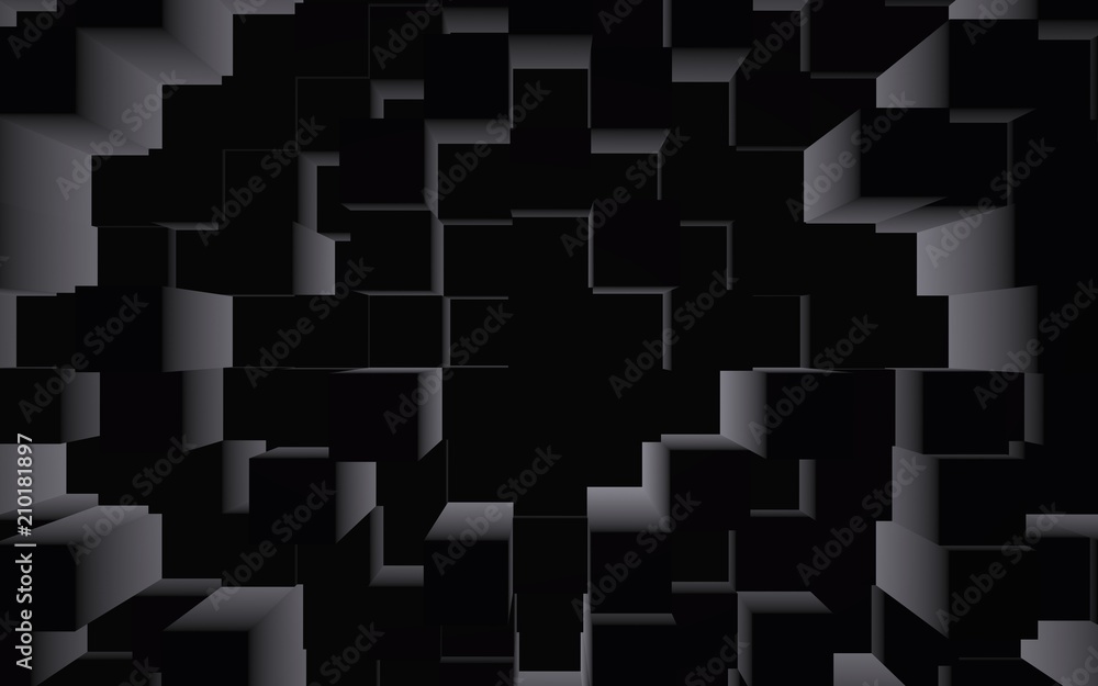 Abstract dark elegant cube geometric background Abstract dark elegant cube geometric background