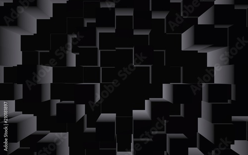 Abstract dark elegant cube geometric background