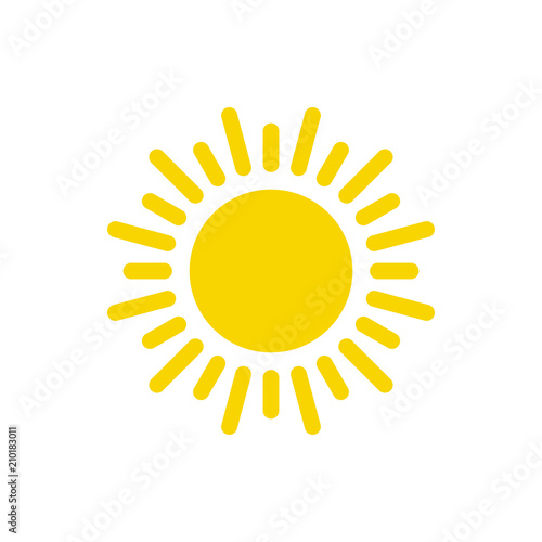 Sun vector icon. Sun line vector icon. sunshine icon