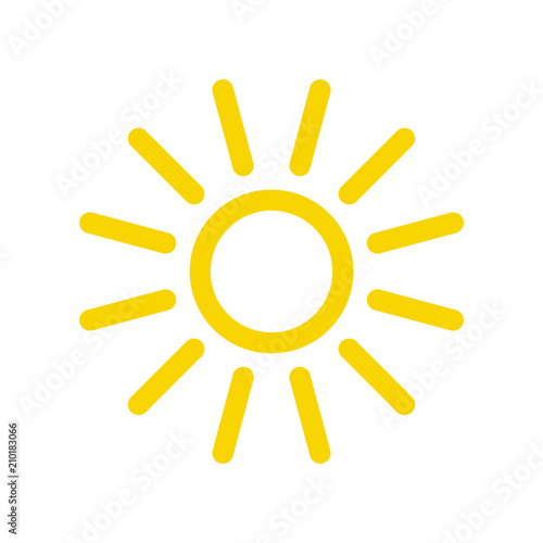 Sun vector icon. Sun line vector icon. sunshine icon