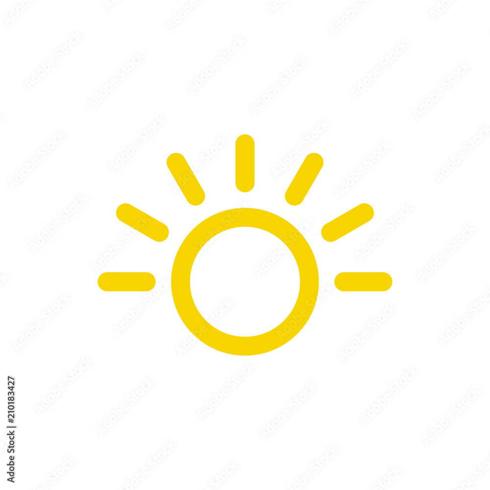 Sun vector icon. Sun line vector icon Sun vector icon. Sun line vector icon