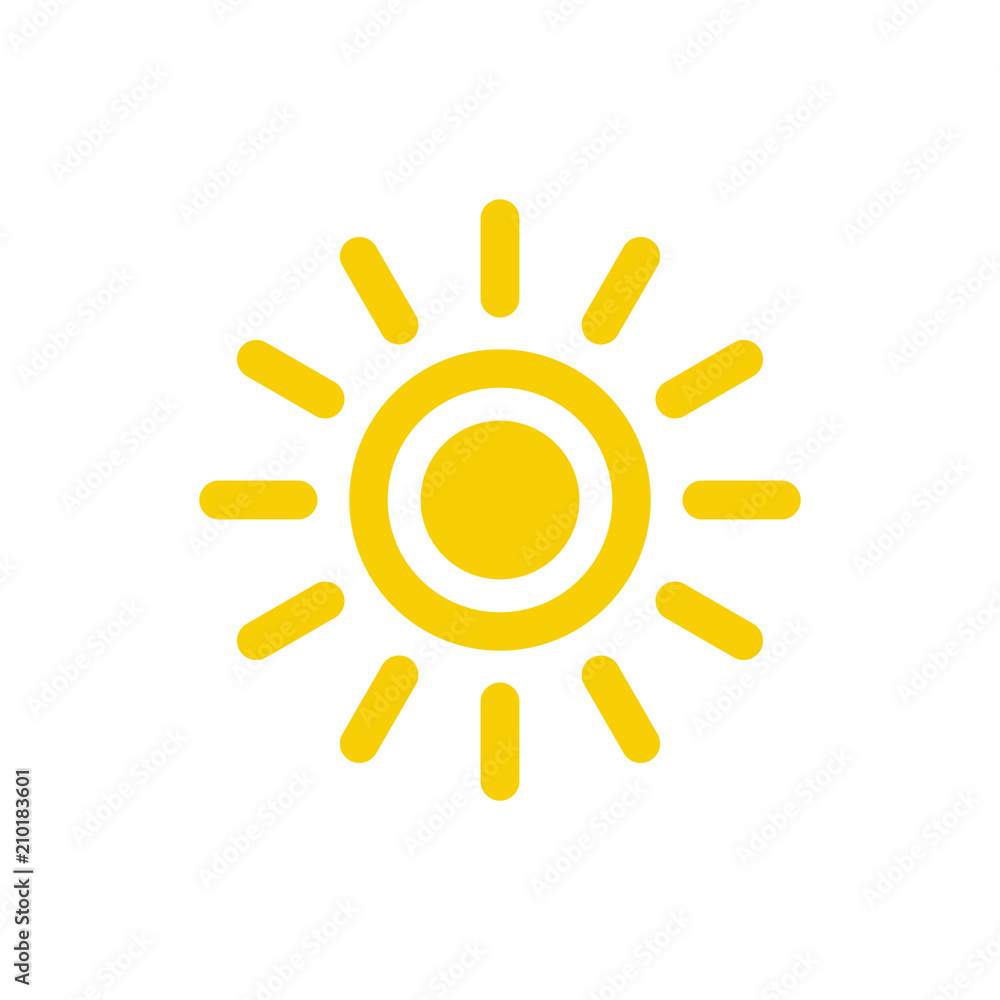 Sun vector icon. Sun line vector icon Sun vector icon. Sun line vector icon