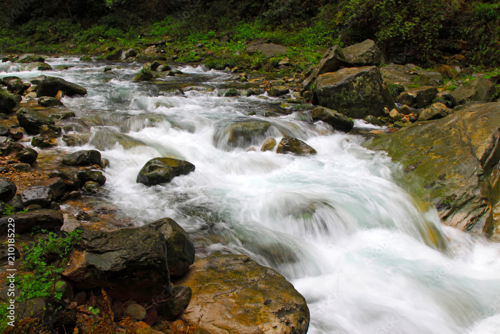 stream scenery in Zhangjiajie National Geological Park stream scenery in Zhangjiajie National Geological Park