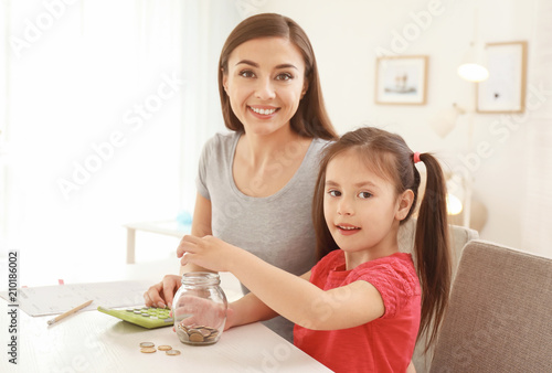 Little girl with her mother...