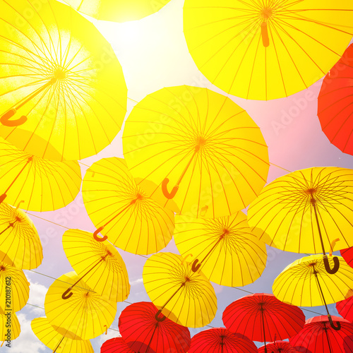 Background colorful umbrella