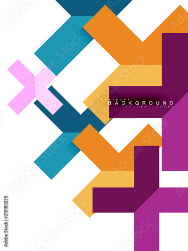 Free Download Multicolored abstract geometric shapes, geometry background for web banner - GFXLoad