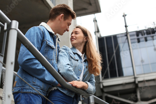 Happy young couple in love ...