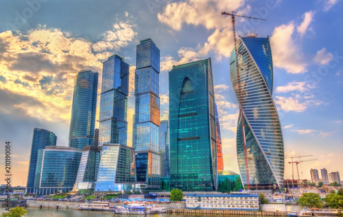 View of the Moscow International Business Centre also known as Moscow-City. Russia