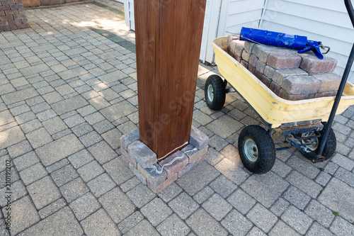 Installing a new gazebo on an exterior patio