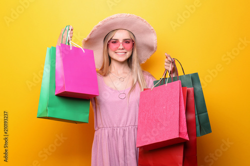 Beautiful young woman with ...