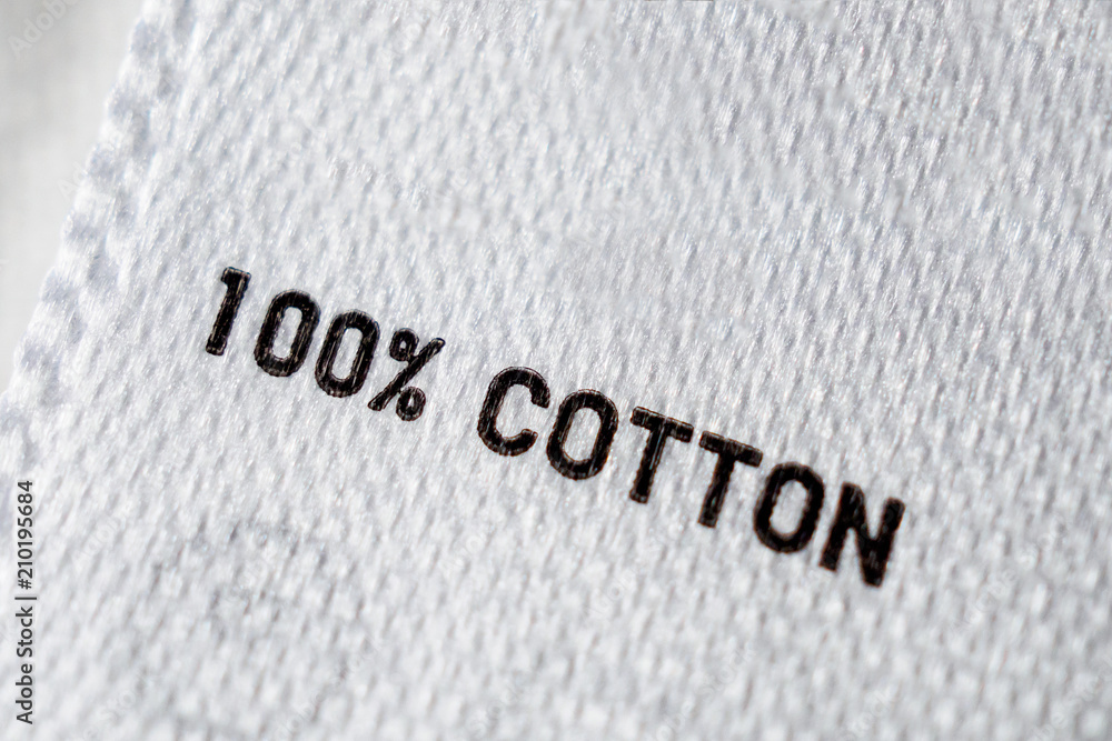 cotton fabric clothes label