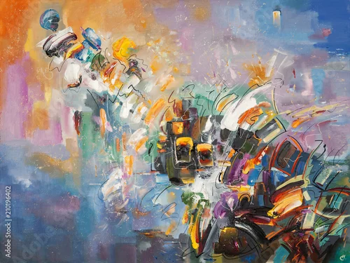 Obraz Prace artystyczne. Emocje. Techniki dekoracyjne i teksturowane na płótnie. Autor: Nikolay Sivenkov.