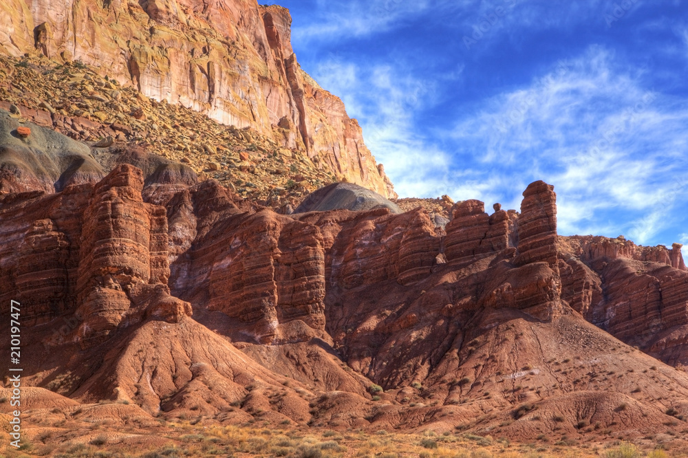 Fototapeta premium Landscape at Capital Reef National Park, Utah with blue sky