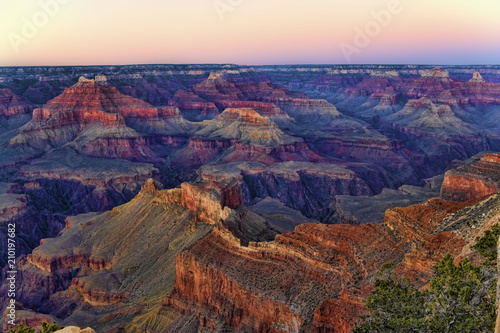 Grand Canyon National Park  Arizona after sunset