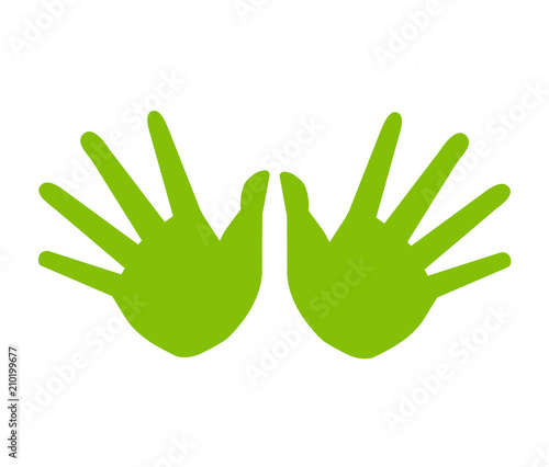 
Vector illustration of hands. Left arm and right. 
