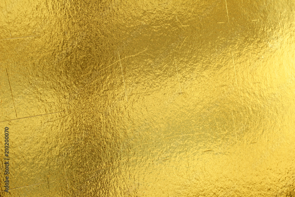 Shiny yellow leaf gold foil texture background Stock Photo | Adobe Stock