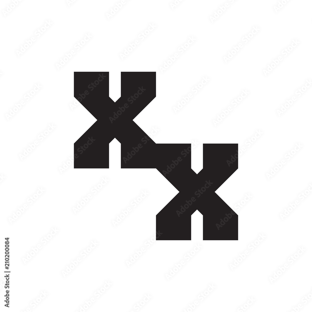 Obraz premium XX letter logo designPrint