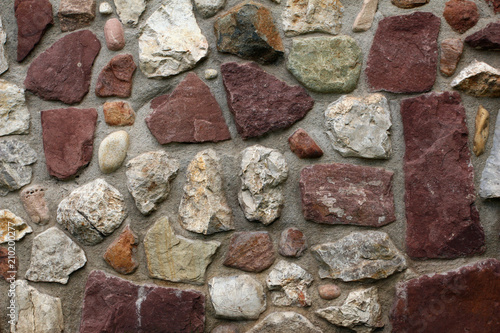 Naklejka Część stara kamienna ściana dla tła lub tekstury ,.