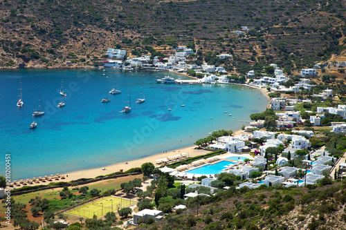 Gialos beach in Sifnos in Greece