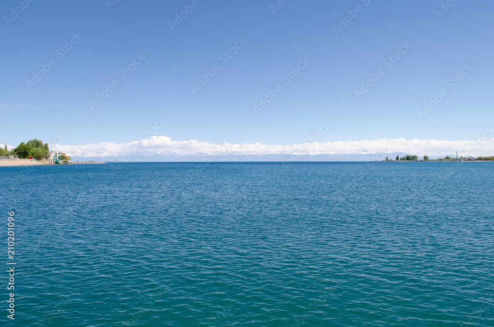 beautiful landscape of the Issyk Kul lake