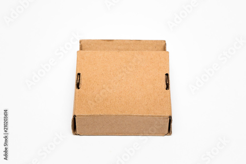 empty cardboard box isolated on white background © sabir