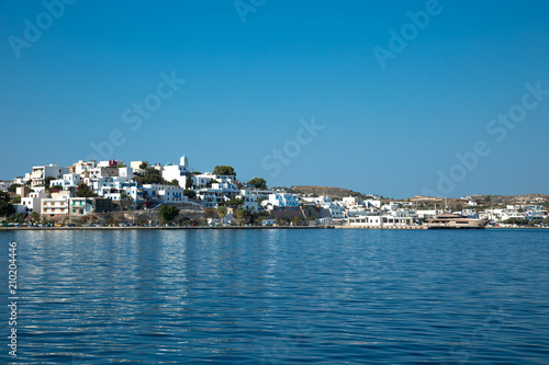 VIew of adamantas village from the sea