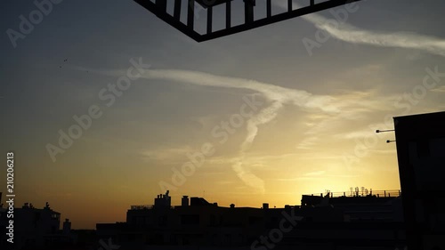 Timelapse of Sunrise in new mixed Residential and Commercial district in Prague, Czech Republic