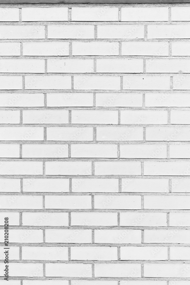 Naklejka premium Bright White Brick Wall in Vertical Format