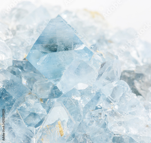 Blue crystals of the celestite