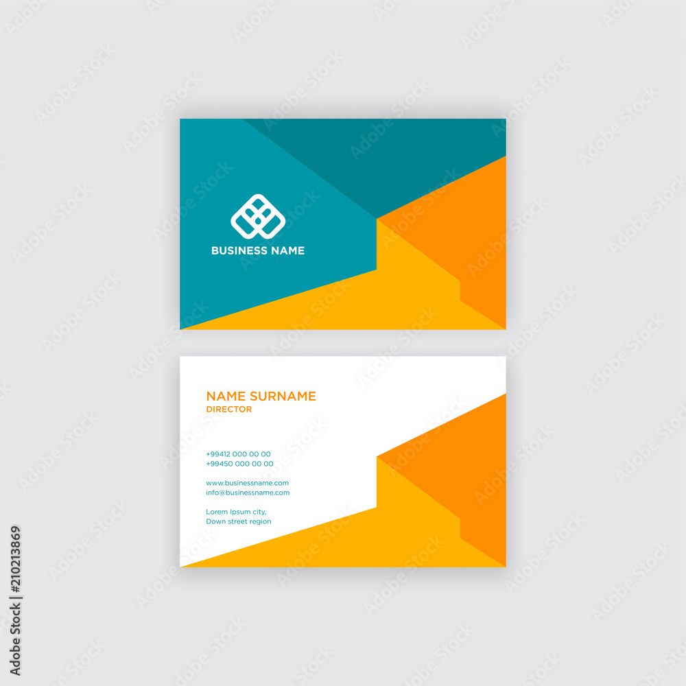 Abstract business card design template vector