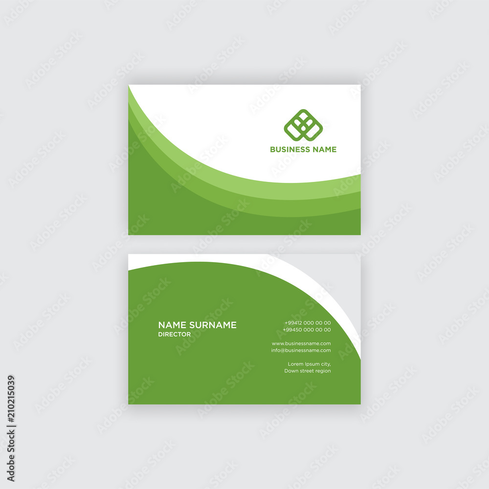 Fototapeta premium Abstract business card design template vector