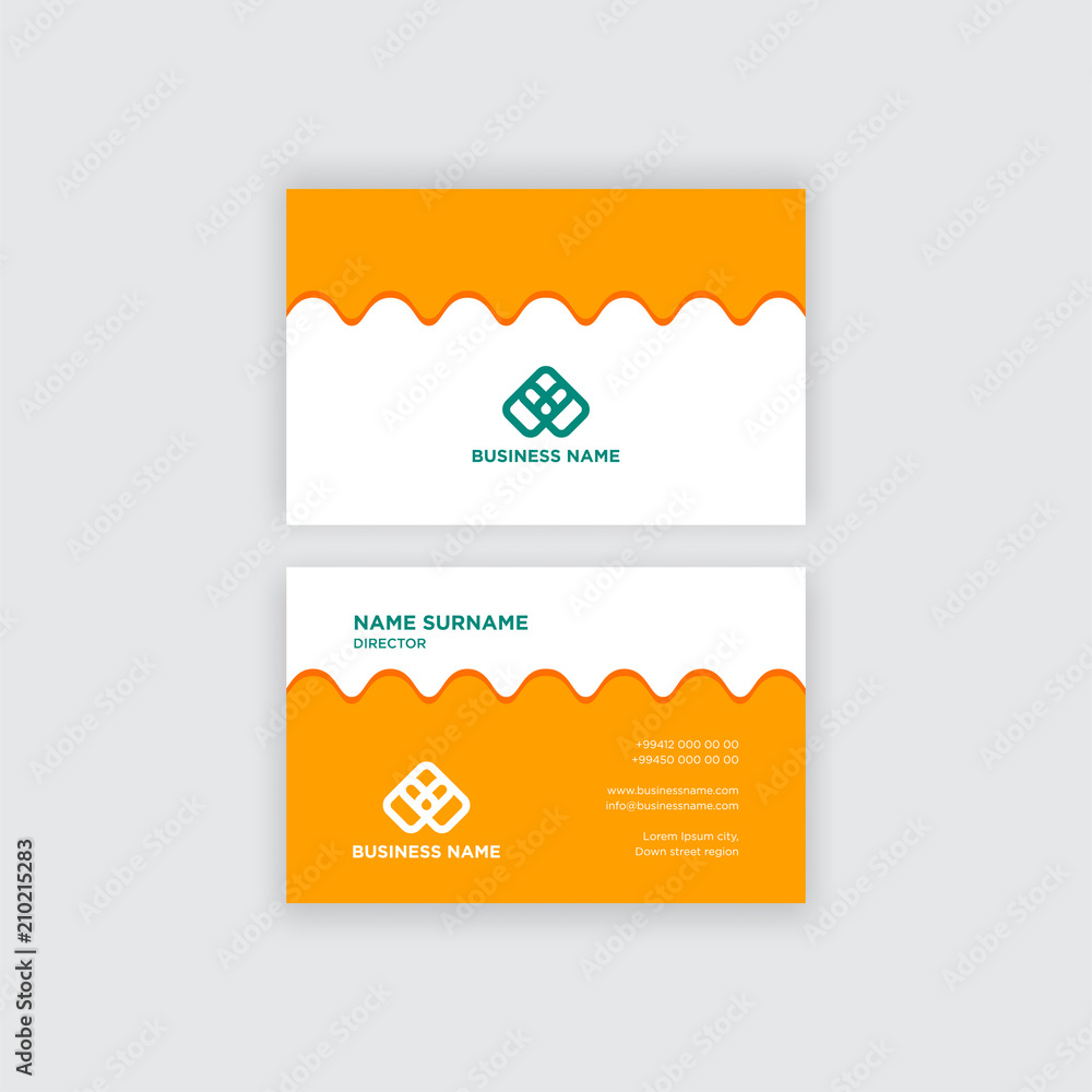 Fototapeta premium Abstract business card design template vector