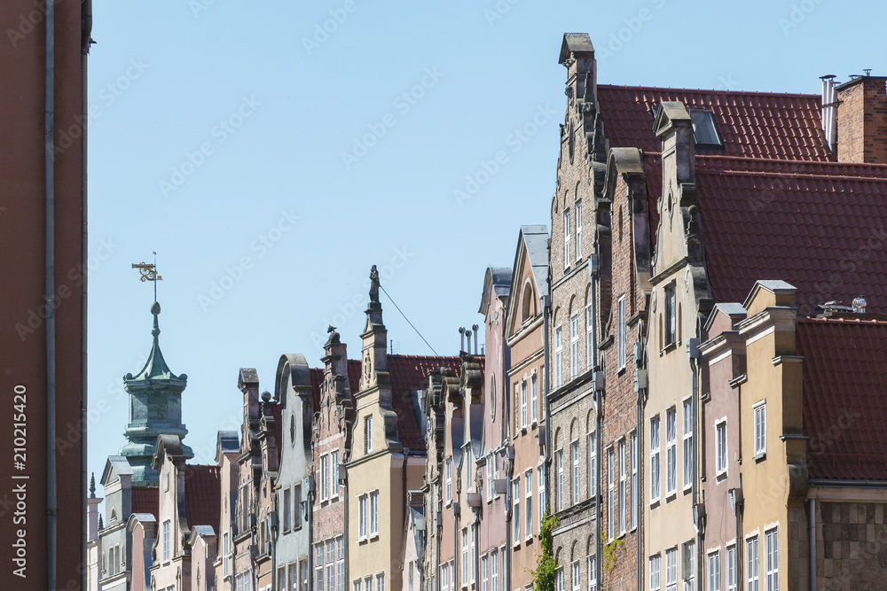 Buildings against clear sky in Gdansk