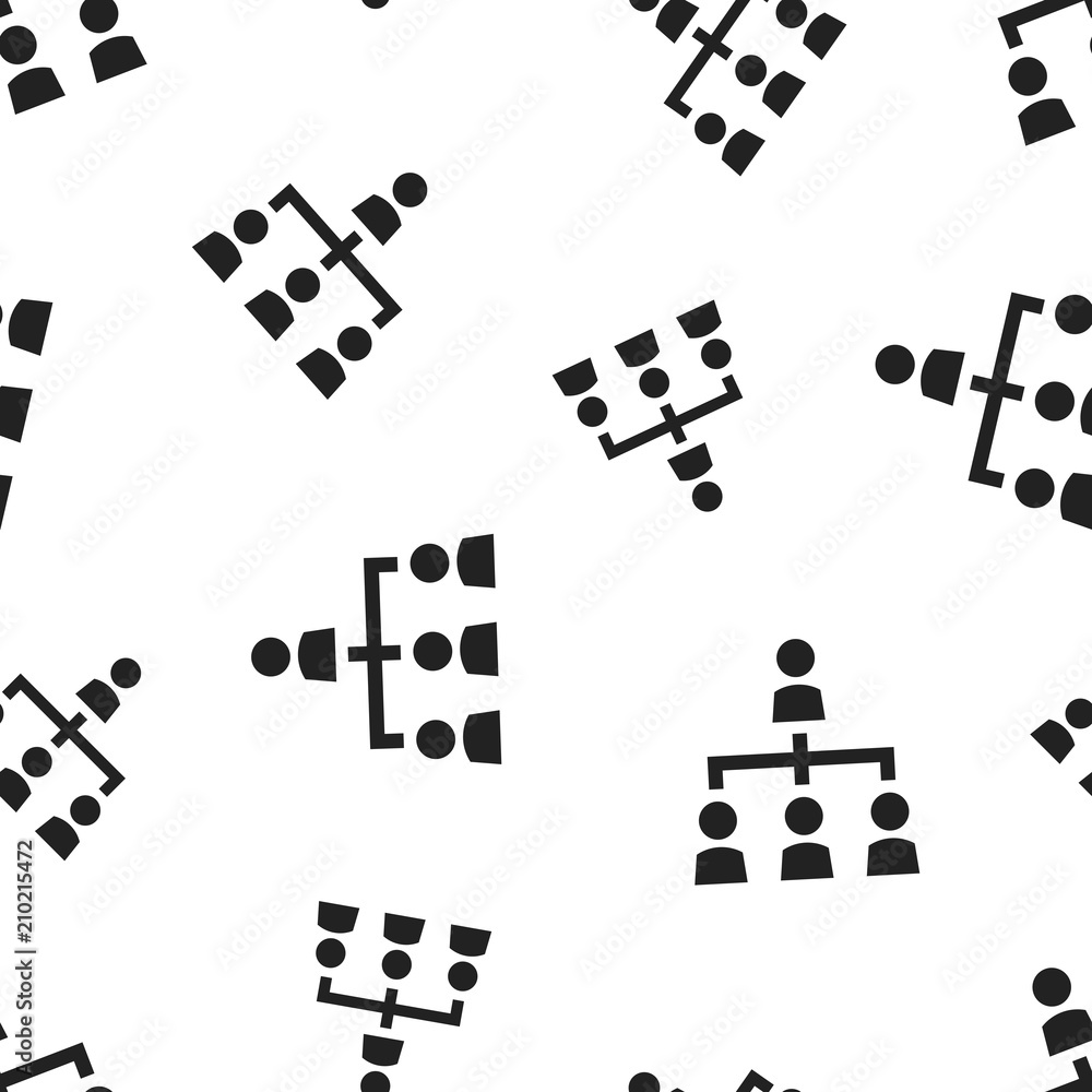 Corporate organization chart icon seamless pattern background. Business concept vector illustration. Teamwork structure symbol pattern. Corporate organization chart icon seamless pattern background. Business concept vector illustration. Teamwork structure symbol pattern.
