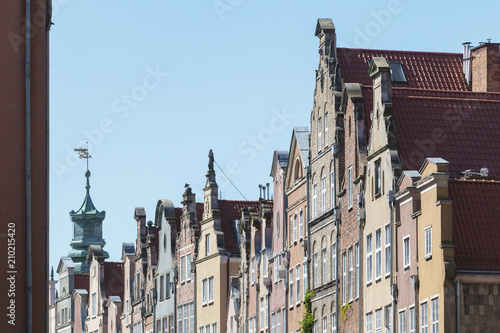 Buildings against clear sky in Gdansk