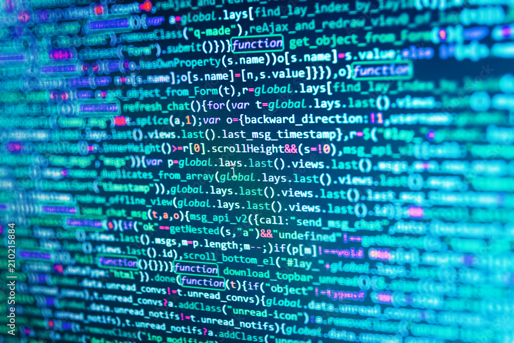 Programming code abstract technology. Python programming developer code.  Background of software developer script. Programming code. Creative focus  effect. HTML markup language closeup. Stock Photo | Adobe Stock