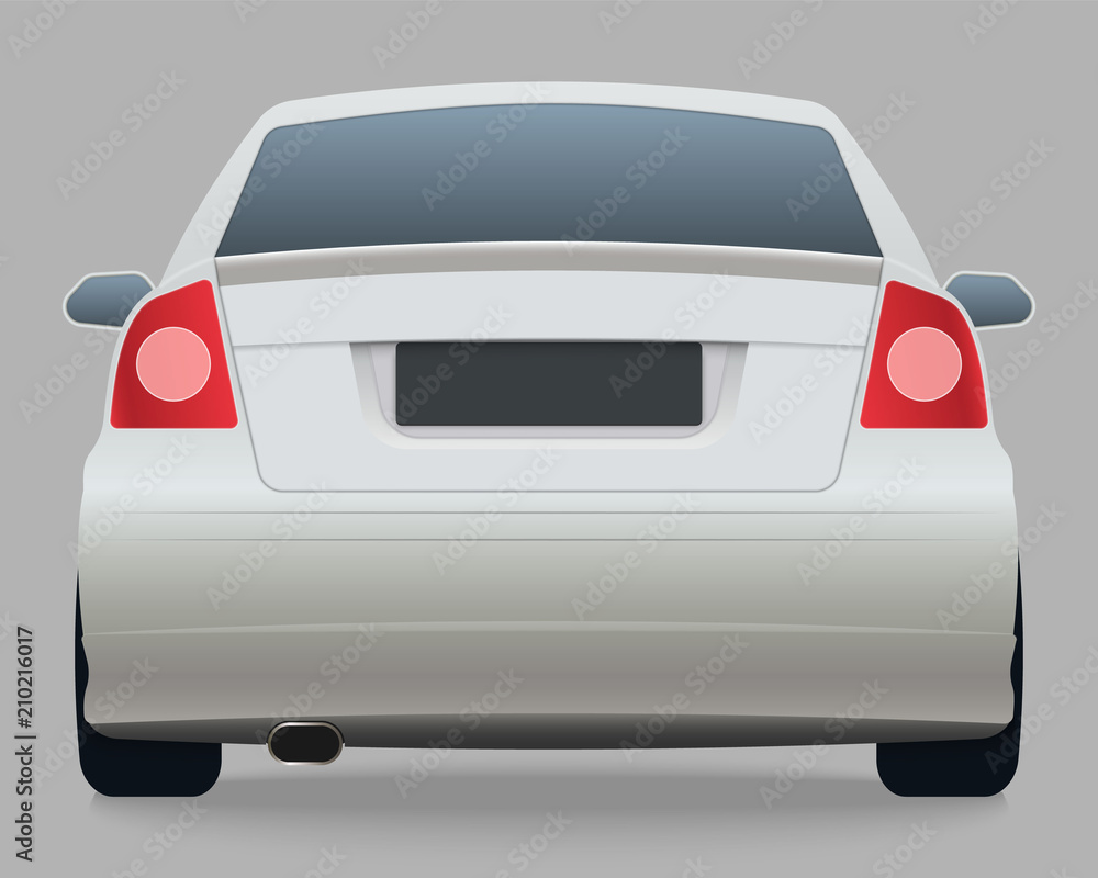 Car vector template on white background